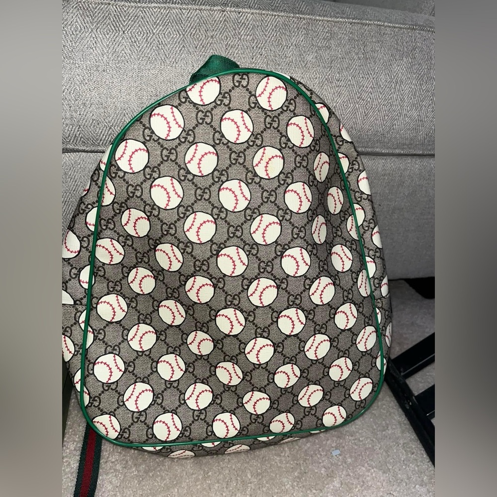 Gently used AUTHENTIC Gucci baseball back pack